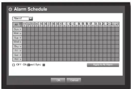 Hanwha SRD-443 - Alarm Schedule - 2