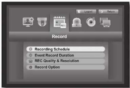 Hanwha SRD-443 - Recording Schedule - 1