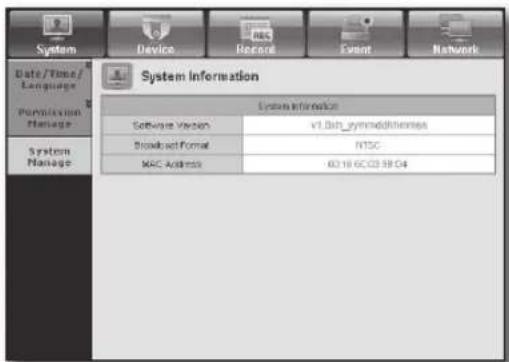 Hanwha SRD-443 - • System Information - 1