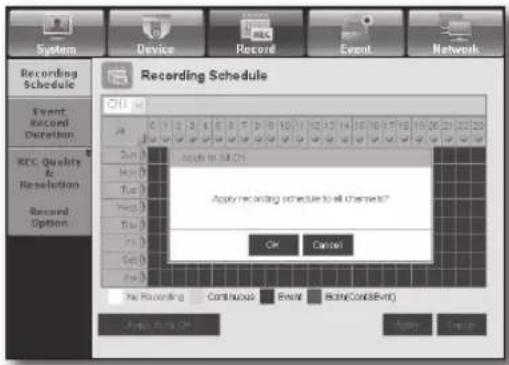Hanwha SRD-443 - Recording Schedule - 2