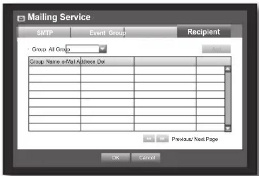 Hanwha SRD-443 - Recipient Setting - 1