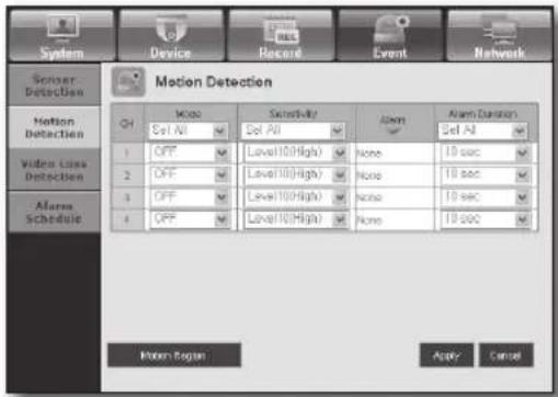 Hanwha SRD-443 - Motion Detection - 1