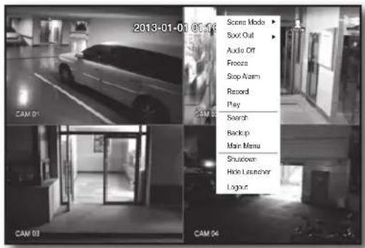Hanwha SRD-443 - Live Screen Menu - 2