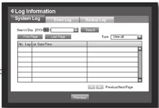 Hanwha SRD-443 - System Log - 1