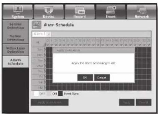 Hanwha SRD-443 - Alarm Schedule - 1