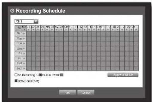 Hanwha SRD-443 - Recording Schedule - 2