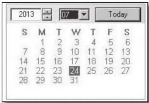 Hanwha SRD-443 - SEARCHING THE RECORDED VIDEO IN THE CALENDAR - 1