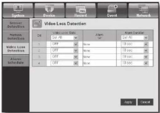 Hanwha SRD-443 - Video Loss Detection - 1