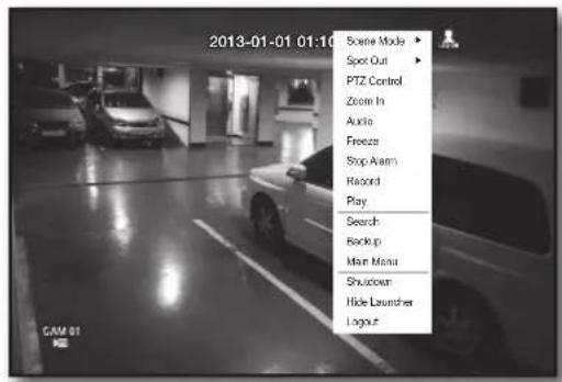 Hanwha SRD-443 - Live Screen Menu - 3