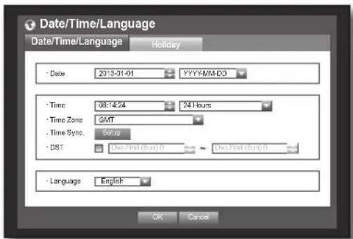 Hanwha SRD-443 - Setting the Date/Time/Language - 3