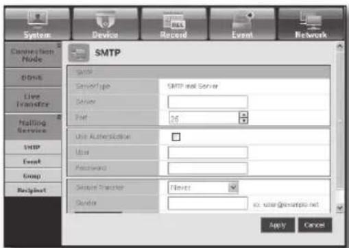 Hanwha SRD-443 - - SMTP - 1