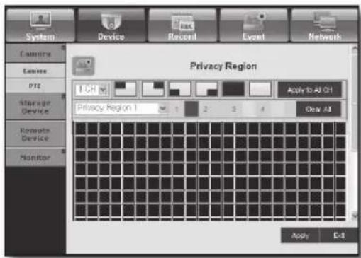 Hanwha SRD-443 - - Privacy Region - 1
