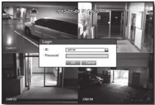 Hanwha SRD-443 - Login - 2