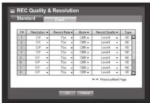 Hanwha SRD-880D - Setting Standard Recording Properties - 1