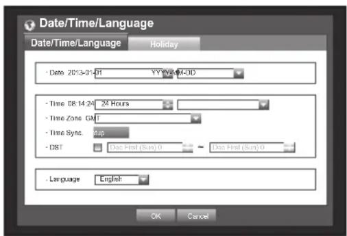 Hanwha SRD-880D - Setting the Date/Time/Language - 2