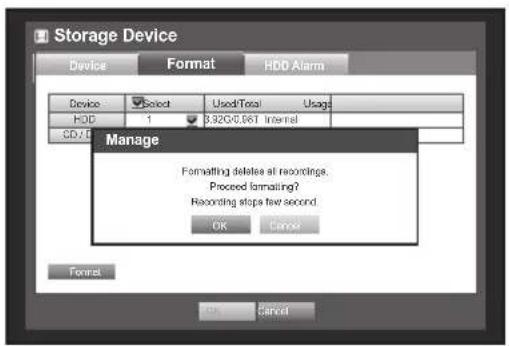 Hanwha SRD-880D - Formatting - 2