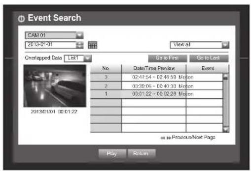 Hanwha SRD-880D - Event Search - 1