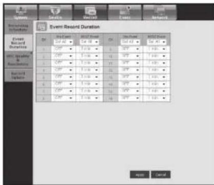 Hanwha SRD-880D - Event Record Duration - 1