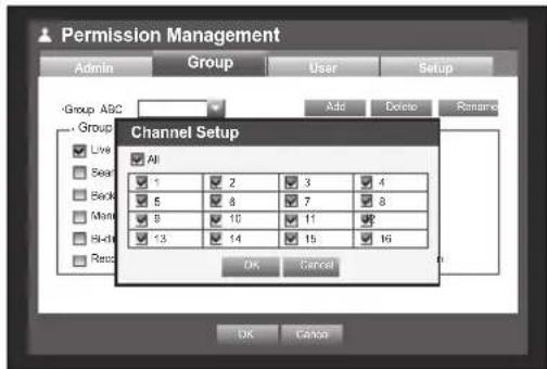 Hanwha SRD-880D - To set the group authority - 1