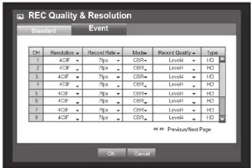 Hanwha SRD-880D - Setting Event Recording Properties - 1