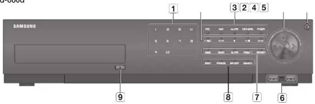 Hanwha SRD-880D - pArT nAmeS And funCTlonS (fronT) - 1