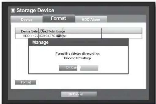Hanwha SRD-850DC - Formatting - 2