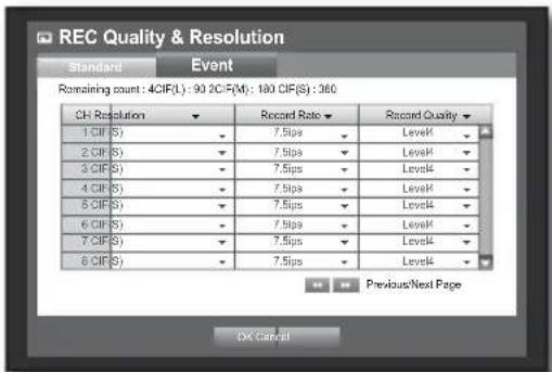 Hanwha SRD-850DC - Setting Event Recording Properties - 1
