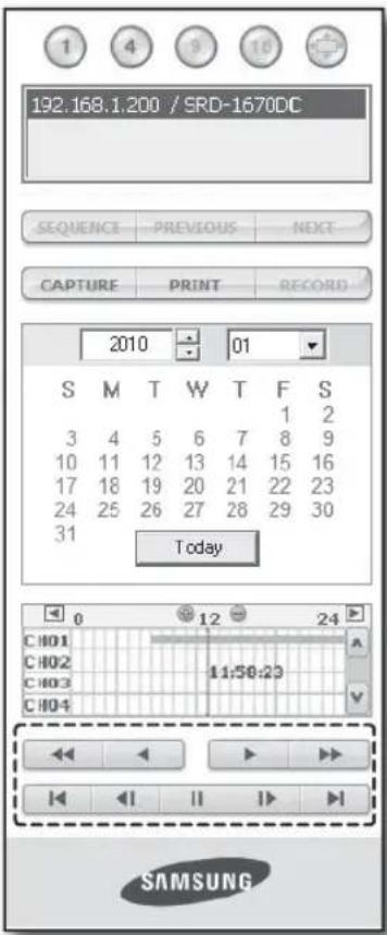 Hanwha SRD-850DC - SEARCHING THE RECORDED VIDEO IN THE TIMELINE - 5