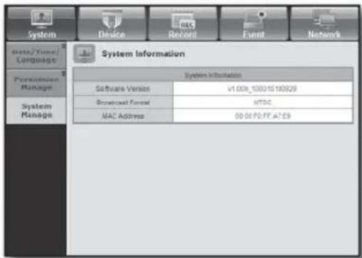 Hanwha SRD-850DC - • System Information - 1