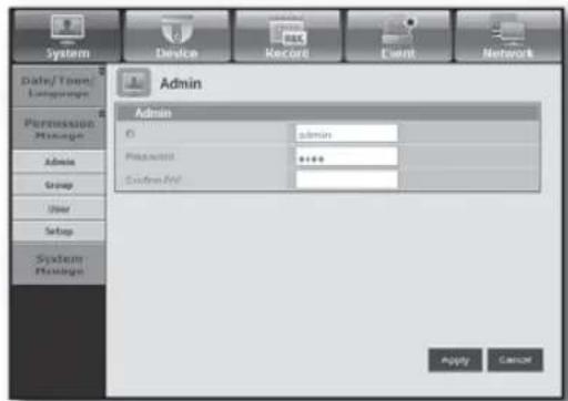 Hanwha SRD-850DC - Permission Management - 1