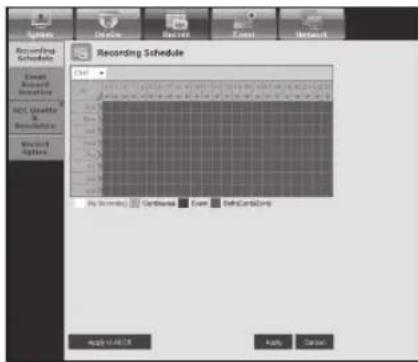 Hanwha SDS-P3042 - Recording Schedule - 1