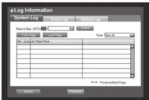 Hanwha SDS-P3042 - System Log - 1