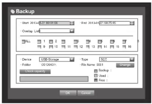 Hanwha SDS-P3042 - Setting the Backup - 4