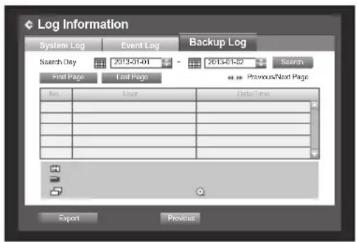 Hanwha SDS-P3042 - Backup Log - 1