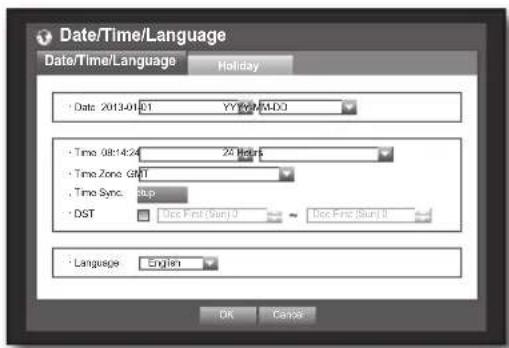Hanwha SDS-P3042 - Setting the Date/Time/Language - 3