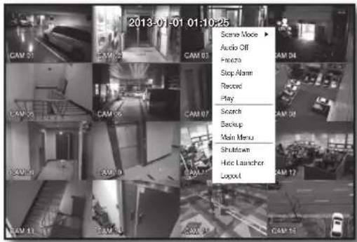 Hanwha SDS-P3042 - Live Screen Menu - 2
