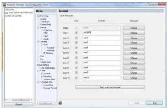 Hanwha SVR-3200 - Connection User setup - 2