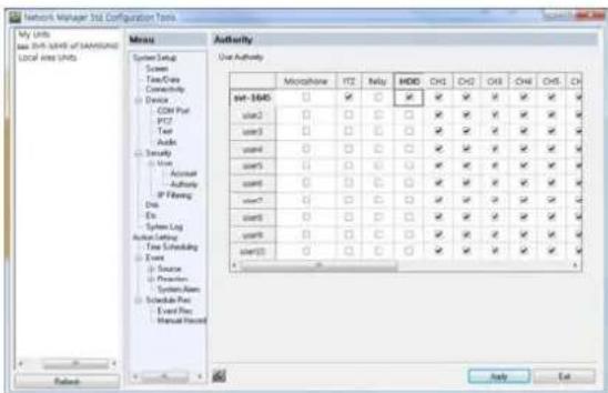 Hanwha SVR-3200 - Connection User setup - 3