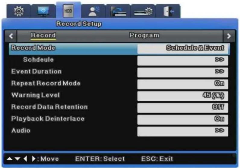 Hanwha SVR-3200 - Schedule Recording Settings - 1
