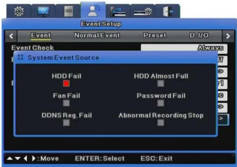 Hanwha SVR-3200 - System Event Source - 1