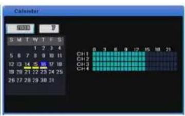 Hanwha SVR-3200 - Calendar Search - 3
