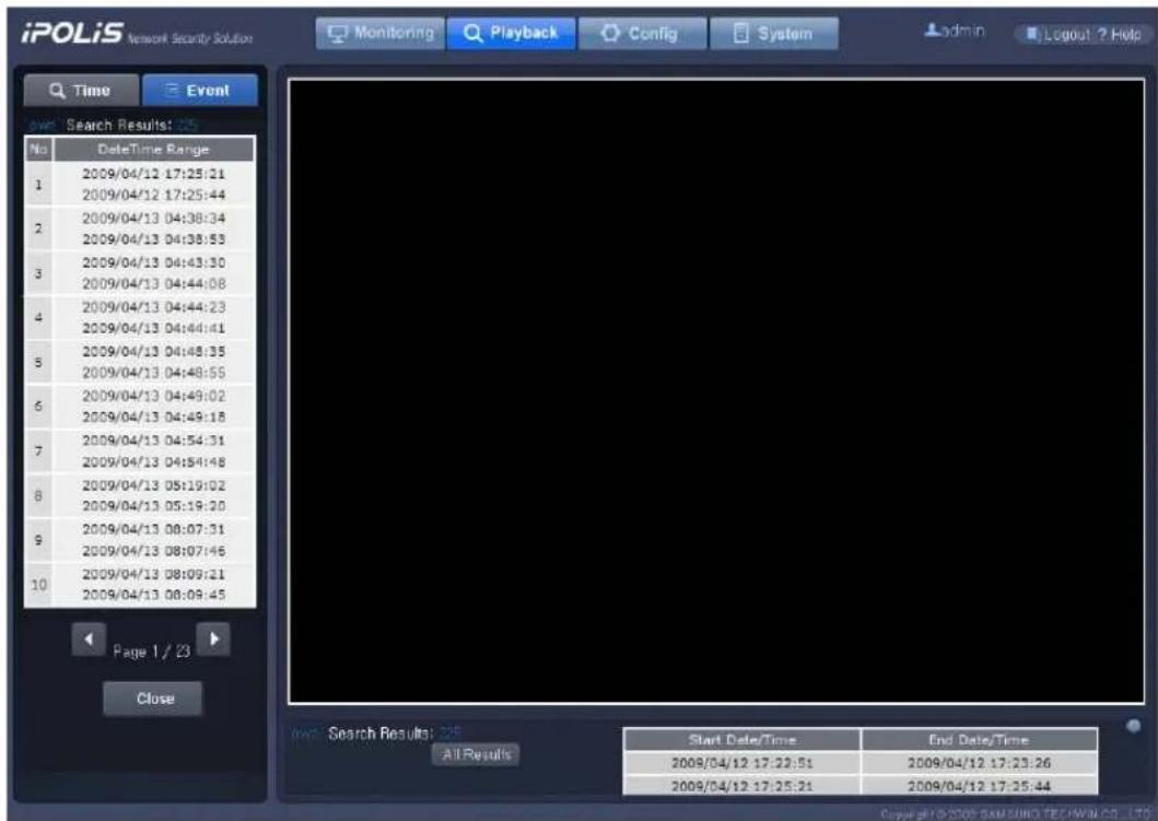 Hanwha SNR-6400 - Event Search - 5