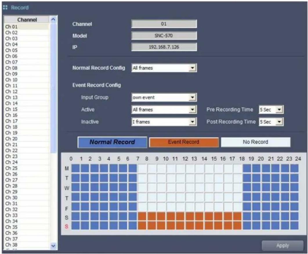 Hanwha SNR-6400 - Record Setup - 1