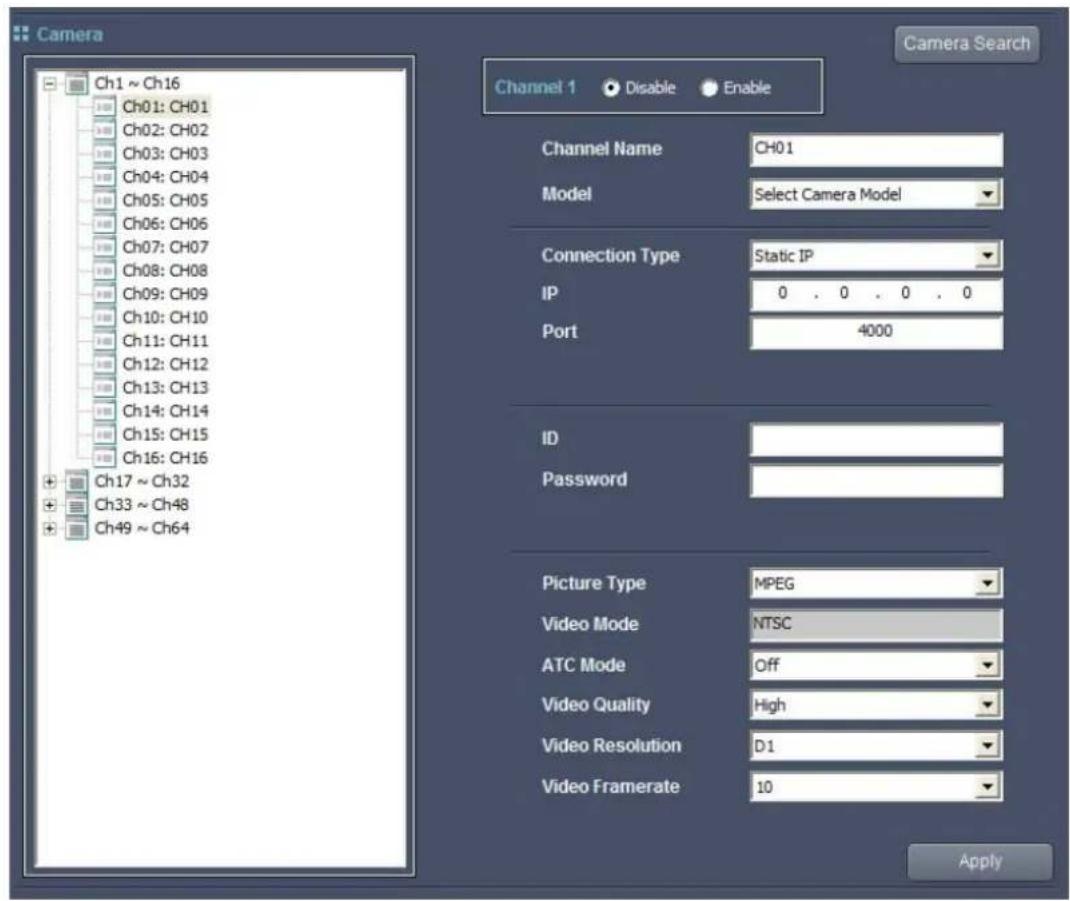 Hanwha SNR-6400 - Camera Setup - 1