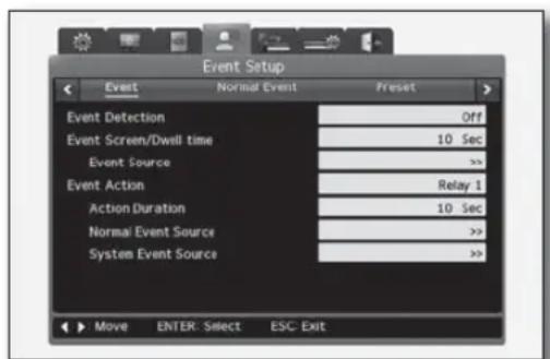 Hanwha SRD-480D - Event Setting - 1
