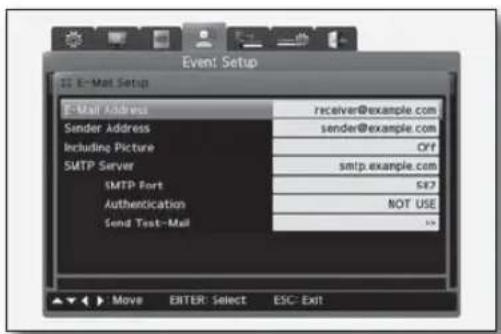 Hanwha SRD-480D - To synchronize the event via email - 2