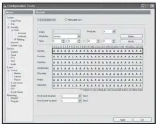 Hanwha SRD-480D - Schedule & Event - 1