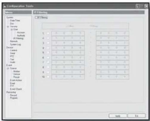Hanwha SRD-480D - IP Filtering - 1