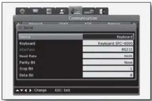 Hanwha SRD-480D - To set the serial port - 2
