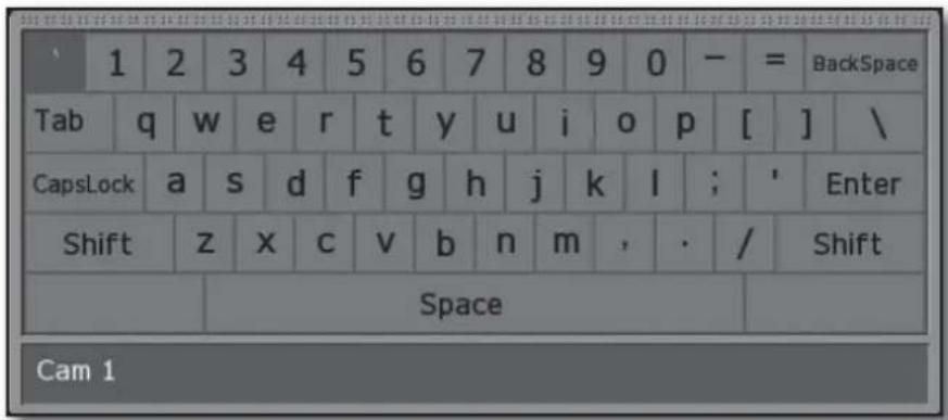 Hanwha SRD-480D - Using the virtual keyboard - 1